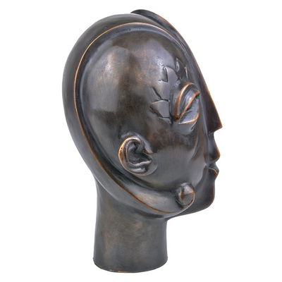 product image for Cubist Head Bronze By Currey Company Cc 1200 0720 3 29