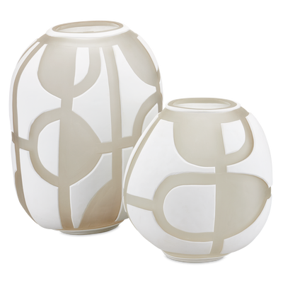 product image for Art Decortif White Vase Set Of 2 By Currey Company Cc 1200 0814 1 87