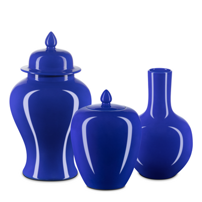 product image for Ocean Blue Long Neck Vase By Currey Company Cc 1200 0704 3 72
