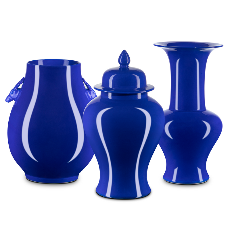 media image for Ocean Blue Deer Ears Vase By Currey Company Cc 1200 0701 5 216