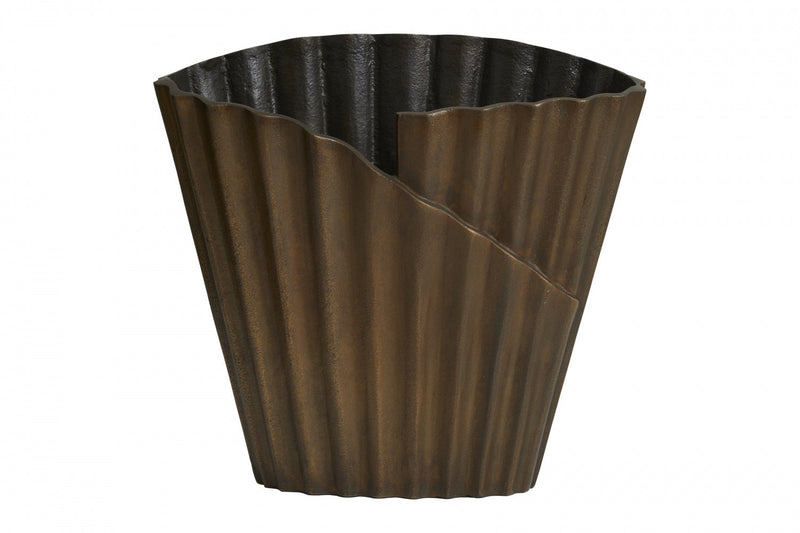 media image for nevis pleated metal vase by ladron dk 1 215