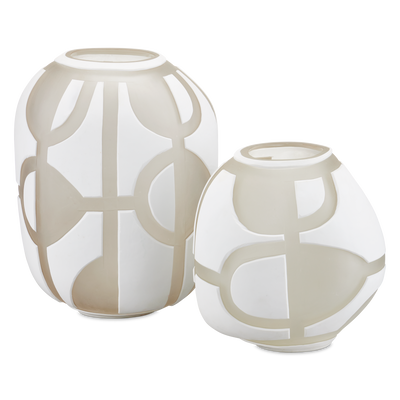 product image for Art Decortif White Vase Set Of 2 By Currey Company Cc 1200 0814 2 23