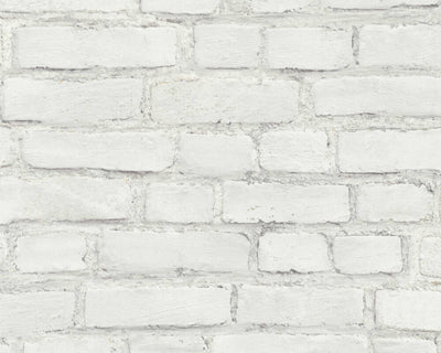 product image of Brick Cottage Wallpaper in Stone/White 510
