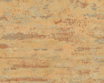 product image of Distressed Stone Wallpaper in Orange/Blue 539