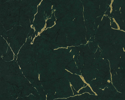 product image of Marble Structures Wallpaper in Dark Green/Metallic 565