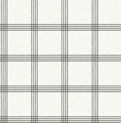 product image of Twain Charcoal Plaid Wallpaper 576