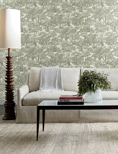 product image for Spinney Green Toile Wallpaper 65