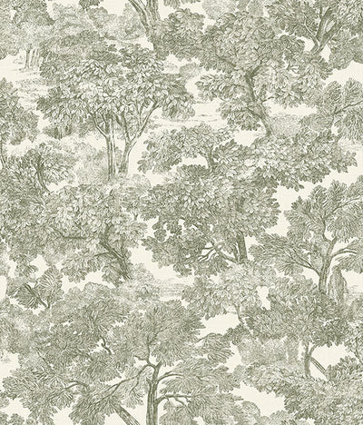 product image for Spinney Green Toile Wallpaper 3