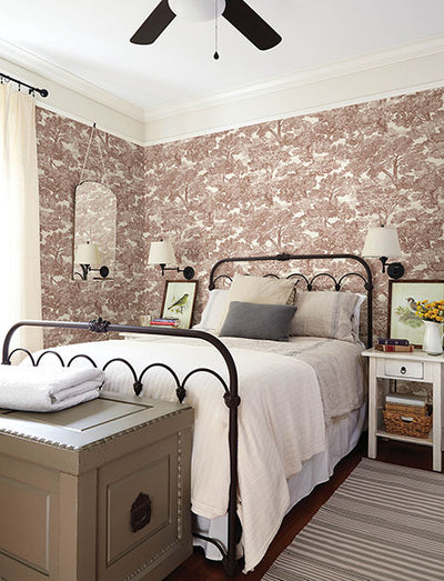 product image for Spinney Red Toile Wallpaper 84