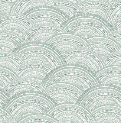 product image of Encircle Sea Green Geometric Wallpaper 519