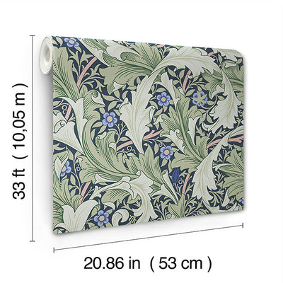 product image for Granville Green Leafy Vine Wallpaper 17