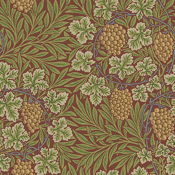 media image for Vine Ruby Woodland Fruits Wallpaper 23