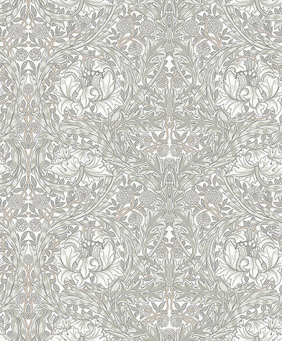 product image of African Marigold White Floral Wallpaper 586