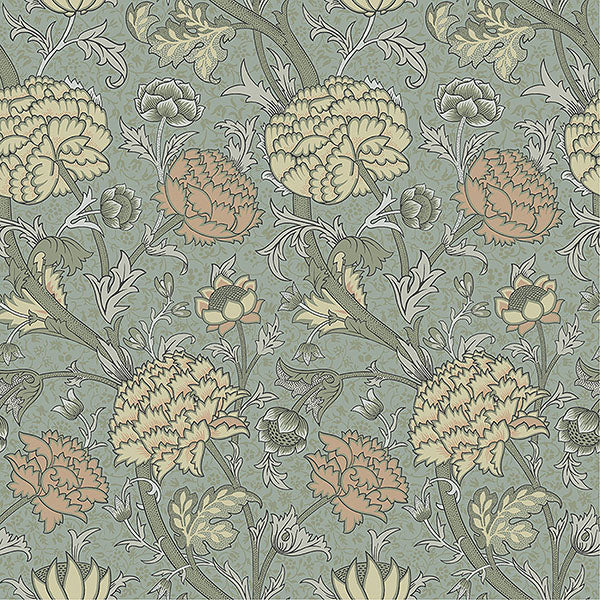media image for Cray Light Blue Floral Trail Wallpaper 219