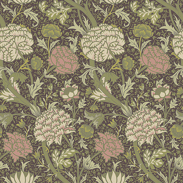 media image for Cray Plum Floral Trail Wallpaper 213