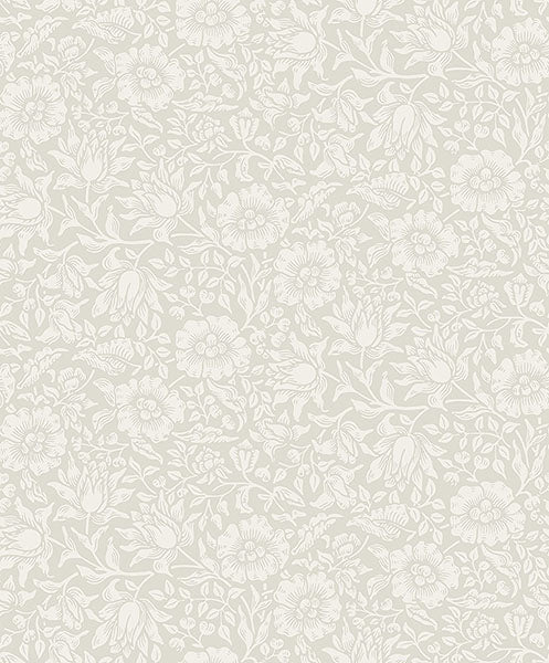 media image for Mallow Dove Floral Vine Wallpaper 210