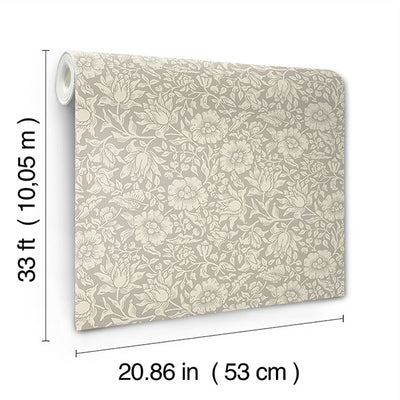 product image for Mallow Grey Floral Vine Wallpaper 40
