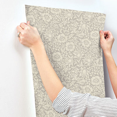 product image for Mallow Grey Floral Vine Wallpaper 89