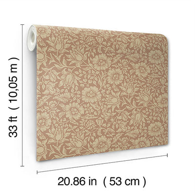 product image for Mallow Rose Floral Vine Wallpaper 86
