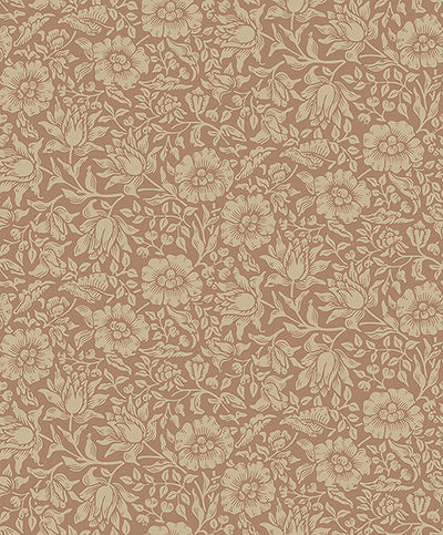 product image of Mallow Rose Floral Vine Wallpaper 550