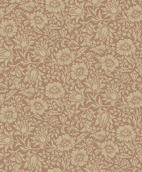 media image for Mallow Rose Floral Vine Wallpaper 284