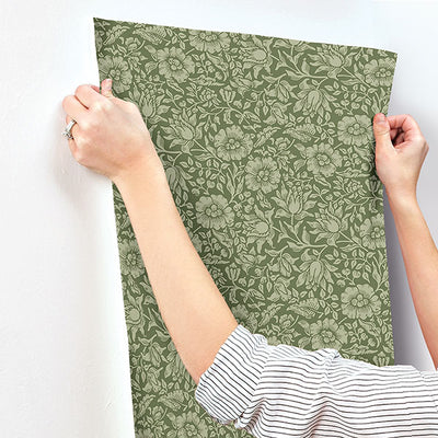 product image for Mallow Dark Green Floral Vine Wallpaper 78