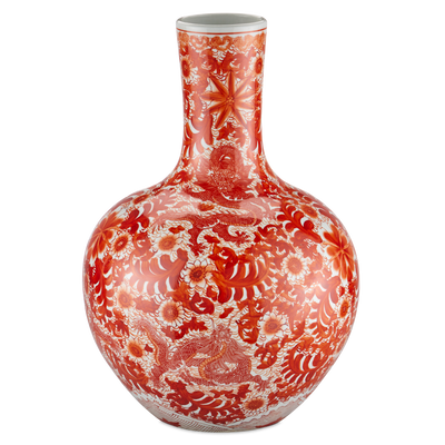 product image for Biarritz Coral Fern Long Neck Vase By Currey Company Cc 1200 0845 2 95