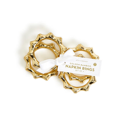 product image for Golden Bamboo Napkin Rings - Set of 4 28