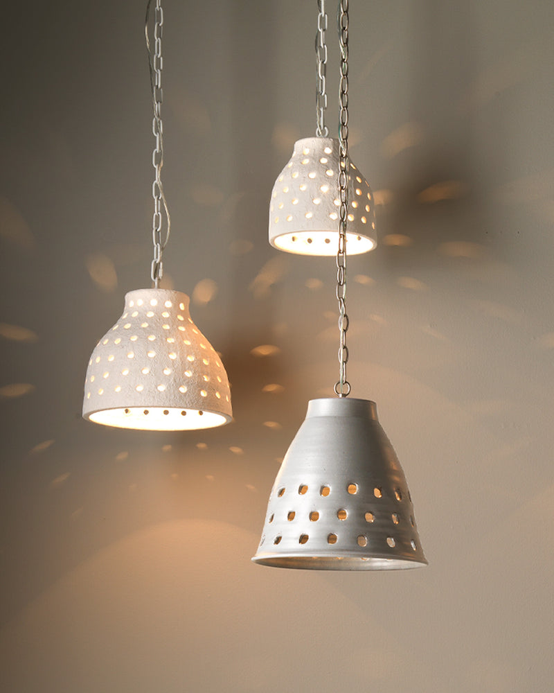 media image for Perforated Grey Pendant 10 277