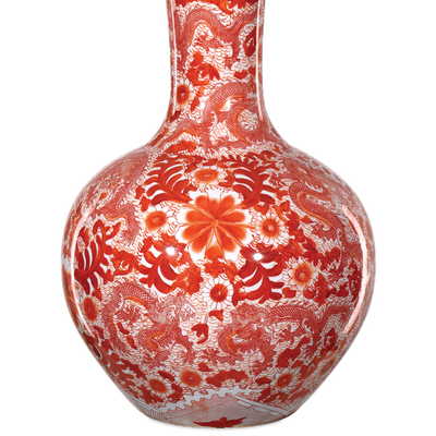 product image for Biarritz Coral Fern Long Neck Vase By Currey Company Cc 1200 0845 4 33