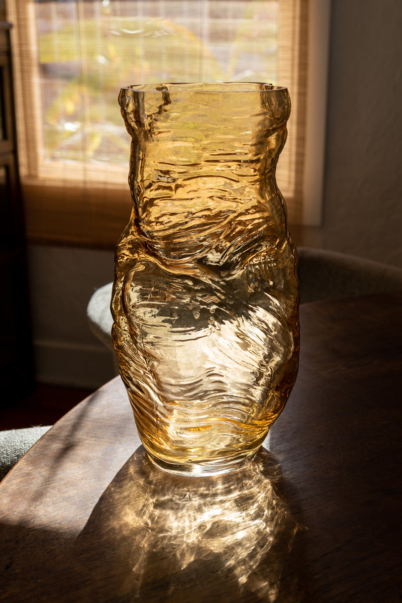 media image for Amber Organic Shaped Vase 258