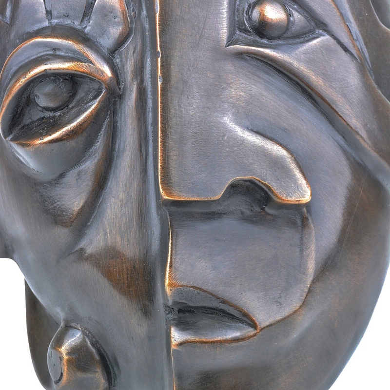 media image for Cubist Head Bronze By Currey Company Cc 1200 0720 5 293