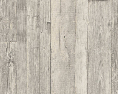 product image of Cottage Wood Wallpaper in Beige/Cream/Grey 586