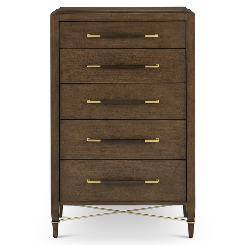 media image for Verona Black Five Drawer Chest By Currey Company Cc 3000 0248 4 261