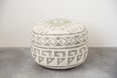 product image for Wool Blend Kilim Pouf 24