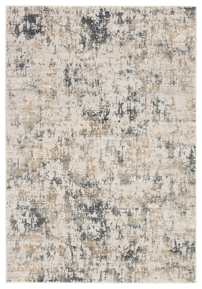 product image for Arvo Abstract White & Dark Gray Area Rug 27