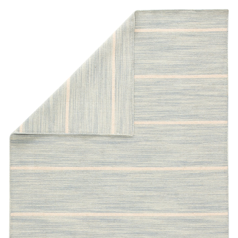 media image for Cape Cod Handmade Striped Blue/Beige Area Rug 3 255