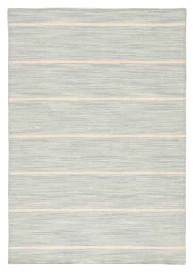 product image for Cape Cod Handmade Striped Blue/Beige Area Rug 2 1
