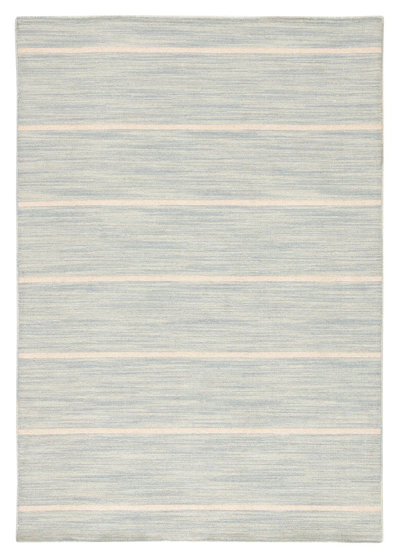 media image for Cape Cod Handmade Striped Blue/Beige Area Rug 2 254
