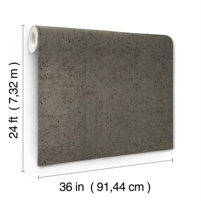 product image for Cork Wallpaper in Charcoal/Gold 45