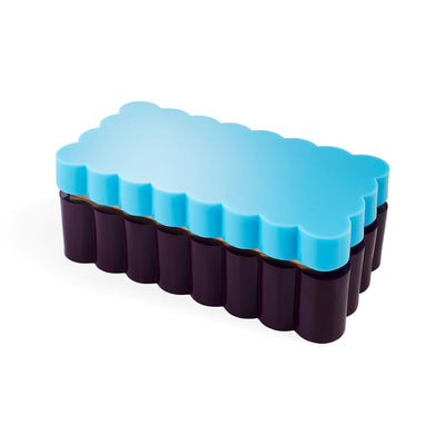 product image of Fleur Blue/Aurbergene Rectangular Acrylic Box 1 532
