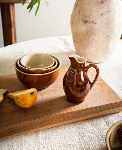 product image for Vintage Brown Glaze Bowls 3 70