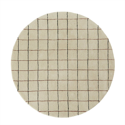 product image of Grid Circle Rug in Offwhite - Open Box 1 575