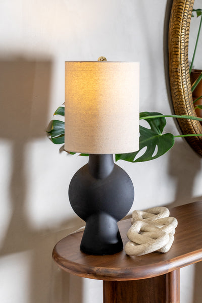 product image for Matte Black Terracotta Table Lamp 9