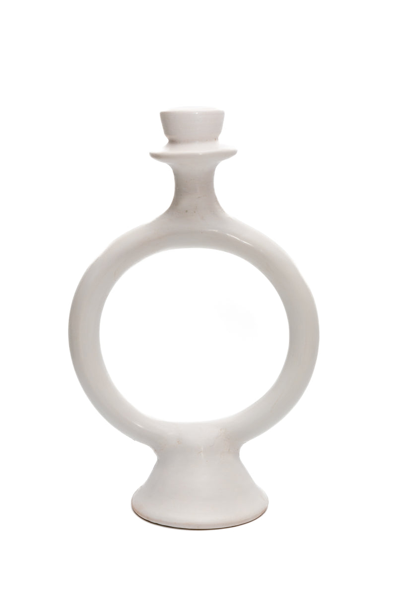 media image for Moroccan Glazed Terracotta Candle Holder - Circle 219