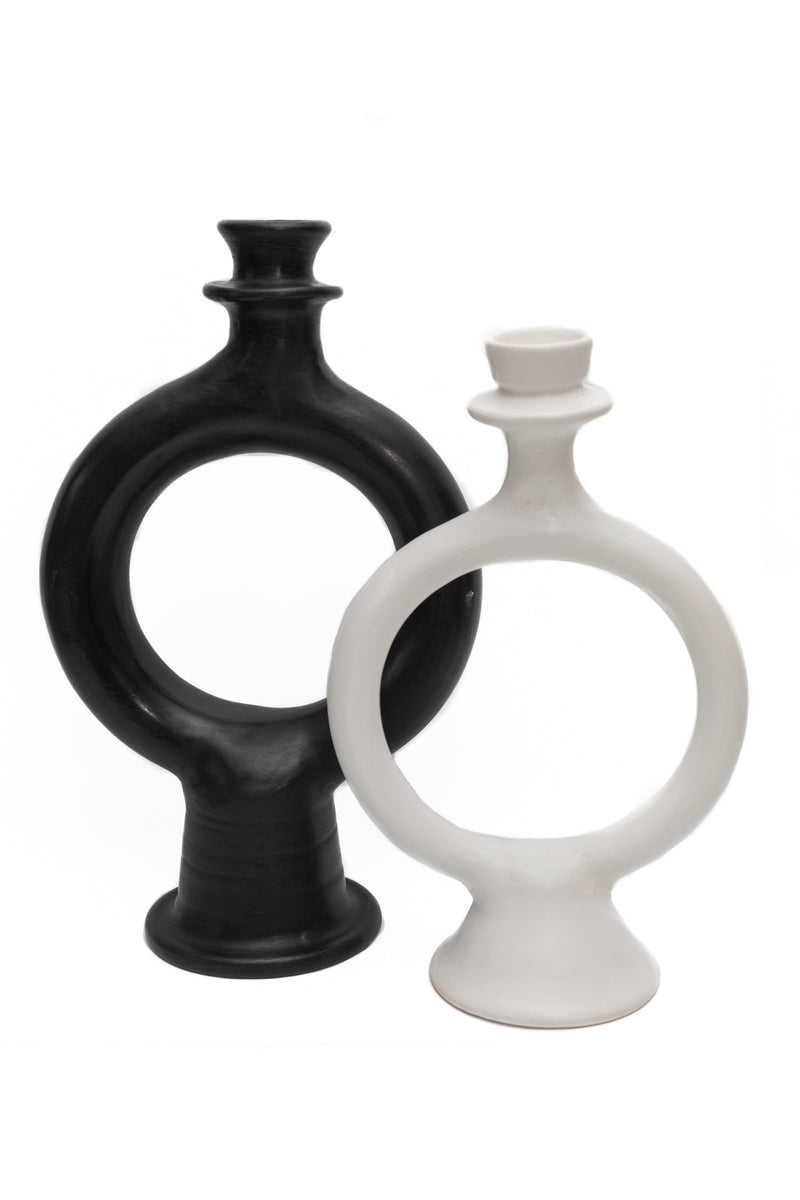 media image for Moroccan Glazed Terracotta Candle Holder - Circle 260