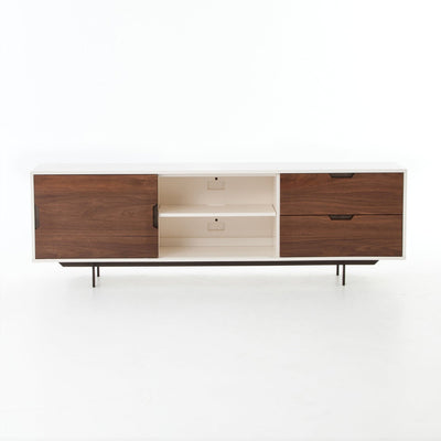 product image for Tucker Large Media Console in White Lacquer - Open Box 8 9