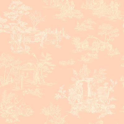 product image of Apocalypse Toile Wallpaper in Blush/Tan 574
