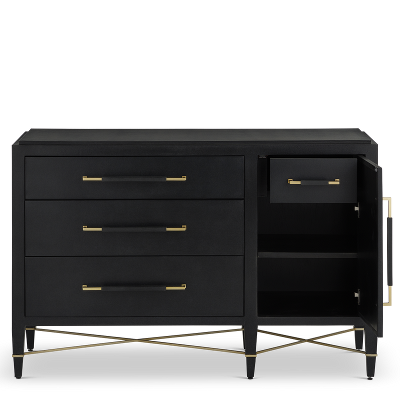 media image for Verona Black Three Drawer Chest By Currey Company Cc 3000 0250 9 270
