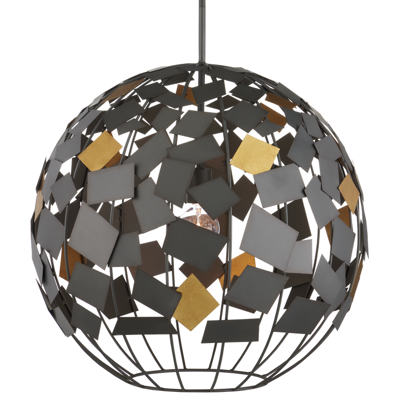 media image for Moon Night Gray Gold Orb Chandelier By Currey Company Cc 9000 1089 1 24
